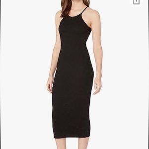French Connection black ribbed midi dress - 2